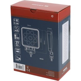 Lampă de lucru LED 27W 1800lm pătrată 10-30V 109x27,5x109mm tip flood Kramp