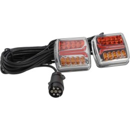 Set lămpi LED spate 12-24V montabile cablu 7,5m Kramp