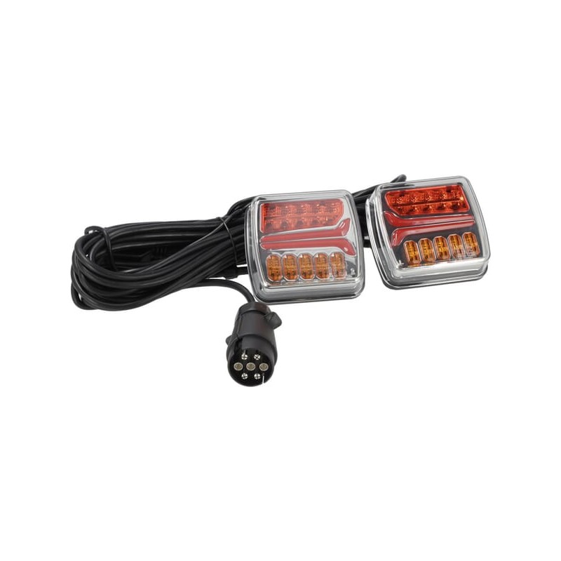 Set lămpi LED spate 12-24V montabile cablu 7,5m Kramp