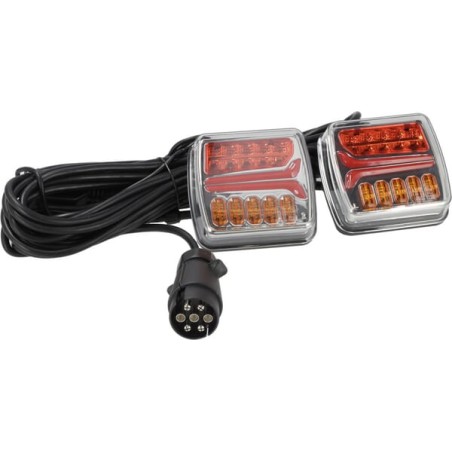 Set lămpi LED spate 12-24V montabile cablu 7,5m Kramp