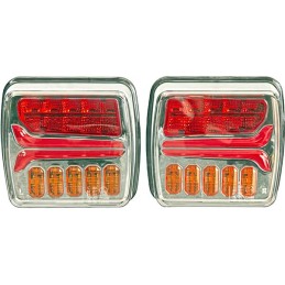 Set lămpi LED spate 12-24V montabile cablu 7,5m Kramp
