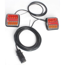 Set lămpi LED spate 12-24V montabile cablu 7,5m Kramp