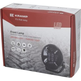 LED far, 60W, rotund, 9-36V, diametru 180mm, fază lungă/fază scurtă, lumini de parcare duble, Kramp