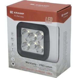 Lampă de lucru LED 42W 3780lm pătrată 10/30V 100mm tip spot 6 LED-uri Kramp