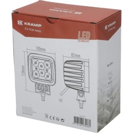 Lampă de lucru LED 42W 3780lm pătrată 10/30V 100mm tip spot 6 LED-uri Kramp
