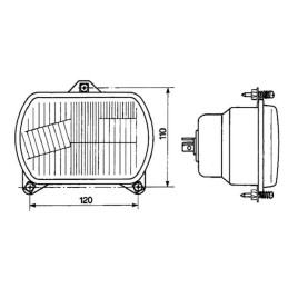 Partea optică a proiectorului rectangulară