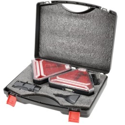 Set lămpi fără fir cu LED, triunghiulare, 12/24V, Li-ion, magnetic, 178,5x155mm, mufă cu 7 pini, Kramp