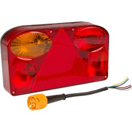 Stop spate LH rectangular, 12/24V, 235x135x52mm, Baionetă 5 pini