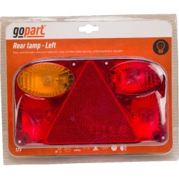 Stop spate LH rectangular, 12/24V, 235x135x52mm, Baionetă 5 pini