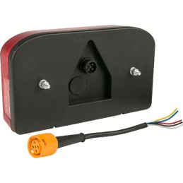 Stop spate LH rectangular, 12/24V, 235x135x52mm, Baionetă 5 pini