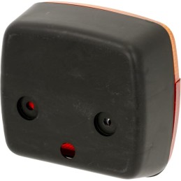 Lampă spate stânga pătrată 12-24V roșu/galben cu șurub 105x100x52mm Ajba