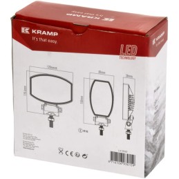 Lampă de lucru LED 15W 1900lm ovală 10/30V 120x38x80mm tip flood 10 LED-uri Kramp
