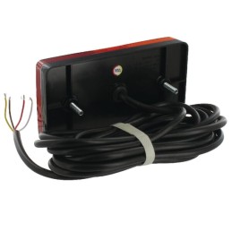 Lampă spate LED pătrată 12/24V roșu/galben cu șuruburi 150x27x80mm 24 LED-uri