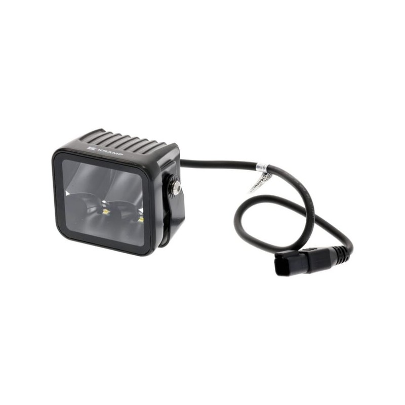 Lampă de lucru indirectă cu LED-uri, 40W, 4800lm, pătrat, 12/24V, alb, 81x82.5x67.5mm mufă Deutsch, spot, 4 LED-uri