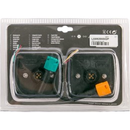 Set lumini spate LED, pătrat, 12V, 100x100x40mm, Baionetă 5 pini