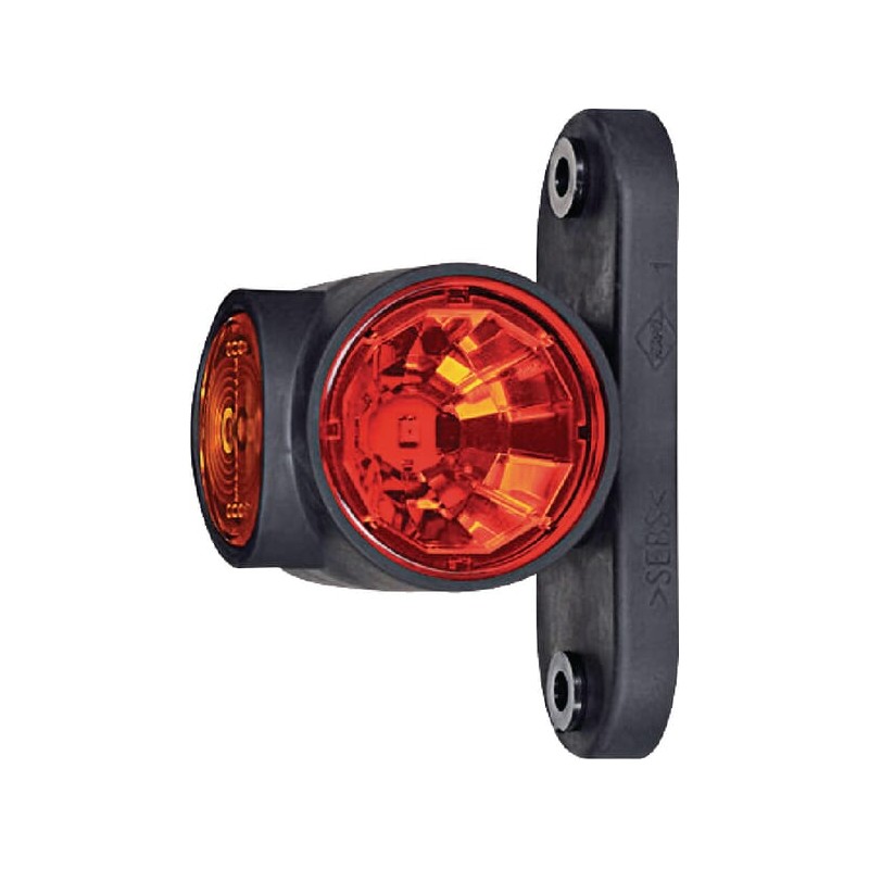 Lampă gabarit LED 0,7/1,4W 12-24V albă/portocalie/roșie 100x55x64mm 3 LED-uri Kramp