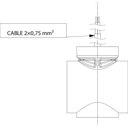 Lampă gabarit LED 0,7/1,4W 12-24V albă/portocalie/roșie 100x55x64mm 3 LED-uri Kramp