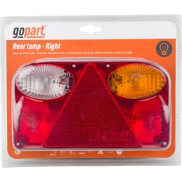 Stop spate dreapta, rectangular, 12/24V, 235x135x52mm, Baionetă 5 pini