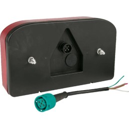 Stop spate dreapta, rectangular, 12/24V, 235x135x52mm, Baionetă 5 pini