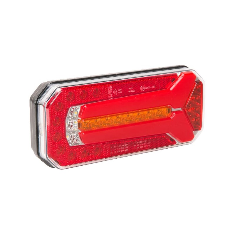 Lampă spate multifuncțională LED dreptunghiulară 12-24V 236x104x61,5mm 5 poli Kramp