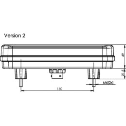 Lampă spate multifuncțională LED dreptunghiulară 12-24V 236x104x61,5mm 5 poli Kramp