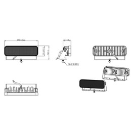 Lampă de lucru LED 54W 3960lm dreptunghiulară 10/30V 180x55x38mm tip flood Kramp