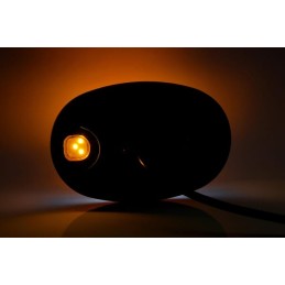 Lumină frontală multifuncțională LED, ovală, cu repetor, 12-24V, 136.4x91x40mm