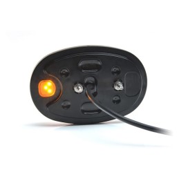 Lumină frontală multifuncțională LED, ovală, cu repetor, 12-24V, 136.4x91x40mm
