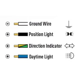 Lumină frontală multifuncțională LED, ovală, cu repetor, 12-24V, 136.4x91x40mm
