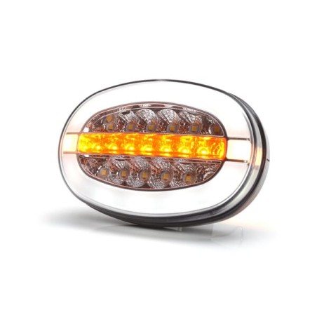 Lumină frontală multifuncțională LED, ovală, 12-24V, 136.4x91x40mm