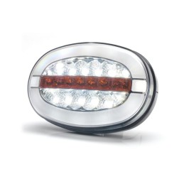 Lumină frontală multifuncțională LED, ovală, 12-24V, 136.4x91x40mm