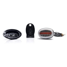 Lumină frontală multifuncțională LED, ovală, 12-24V, 136.4x91x40mm