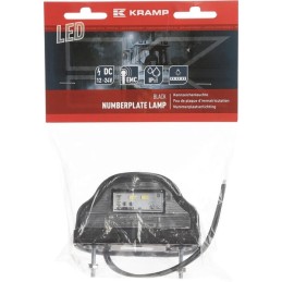 Lampă număr înmatriculare LED 12-24V neagră 101x58,5x59,6mm Kramp