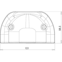 Lampă număr înmatriculare LED 12-24V neagră 101x58,5x59,6mm Kramp