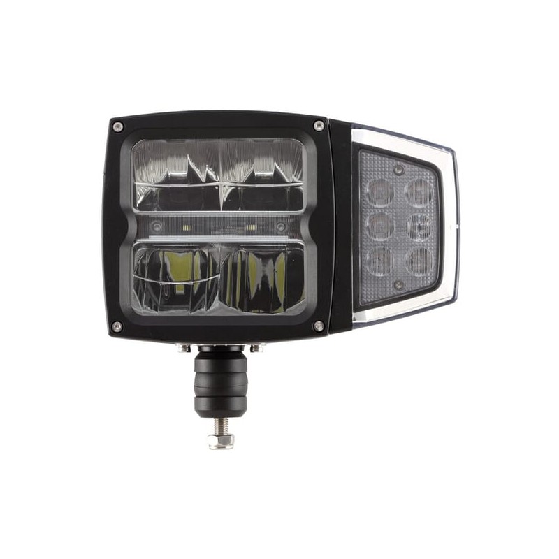 LED far, 38W, dreptunghiular, 12-24V, 229x150x80mm, încălzit, fază lungă/fază scurtă, anti-zăpadă, Kramp