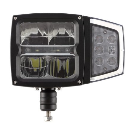 LED far, 38W, dreptunghiular, 12-24V, 229x150x80mm, încălzit, fază lungă/fază scurtă, anti-zăpadă, Kramp