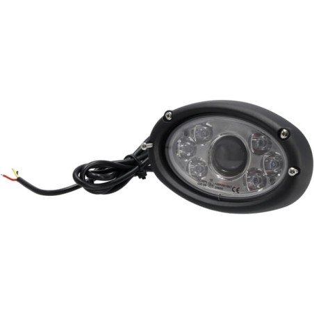 Far cu LED, 20/24W, oval, 10/30V, 166x106.2x97.5mm, fază lungă/fază scurtă, cablu deschis cu 3 pini, montare încastrată