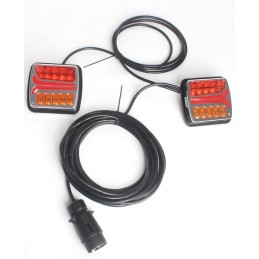 Set lămpi LED spate 12-24V montabile cablu 12,5m Kramp