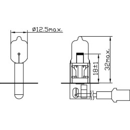 Bec halogen H3 sferă PX22s 12V 55W Kramp