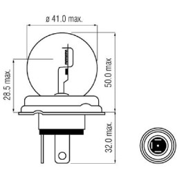 Bec R2 P45t 12V 45W/40W Kramp