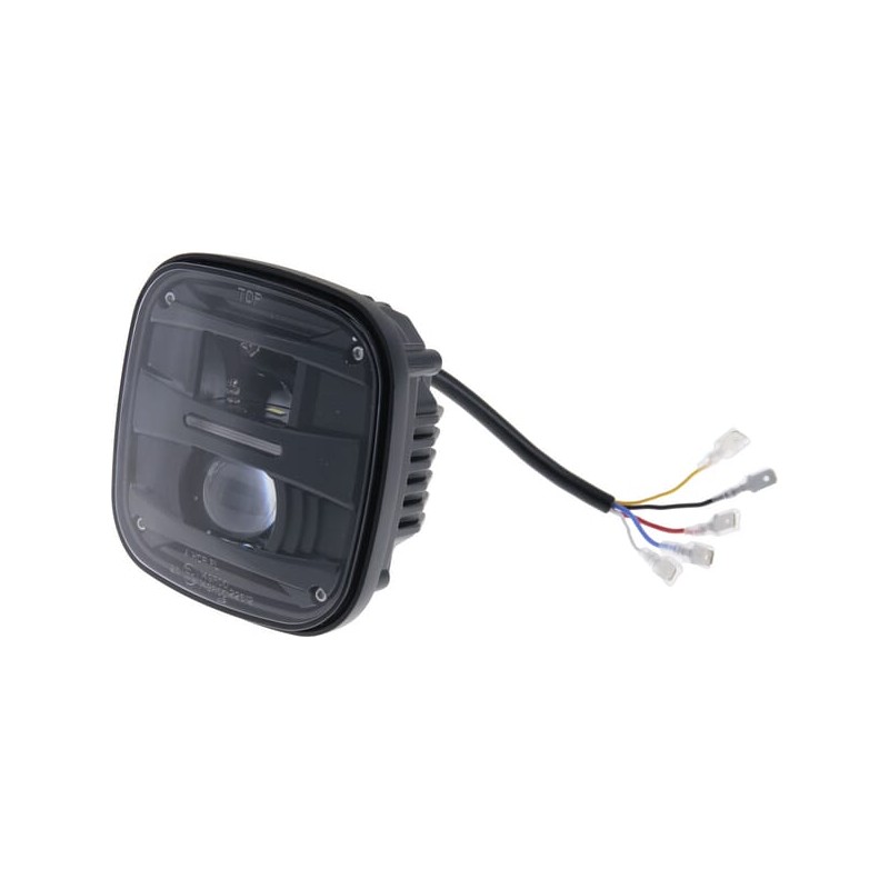 Far LED, 25/50W, pătrat, 10/30V, 126x126x82mm, fază lungă/fază scurtă, potrivit pentru John Deere