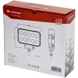 Lampă de lucru LED 15W 1900lm dreptunghiulară 10/30V 150x37x100mm tip flood 10 LED-uri Kramp