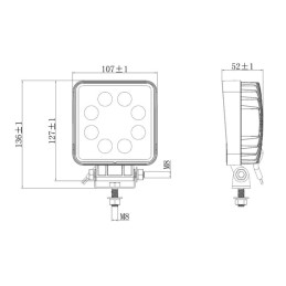 LAmpă de lucru LED, 24W, 2000lm