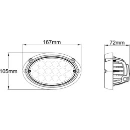 Lampă de lucru LED 24W 3220lm ovală Kramp