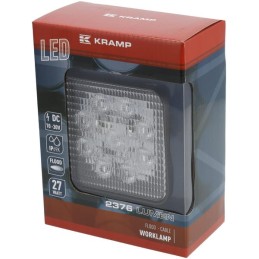 Lampă de lucru LED 27W 2376lm pătrată 10-30V 109x41x109mm tip flood Kramp