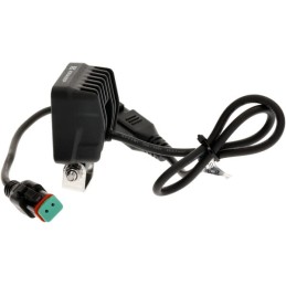 Lampă de lucru LED, 12W, 1200lm, pătrat, 12/24V, alb, 53.7x75.5x32.3mm mufă Deutsch, flux, 8 LED-uri