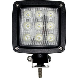 Lampă de lucru LED 27W 3000lm dreptunghiulară 10/30V albă 100x100x81mm mufă Deutsch tip flood 9 LED-uri Kramp