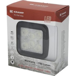 Lampă de lucru LED 42W 3780lm pătrată 10/30V 100x82x100mm tip flood 6 LED-uri Kramp
