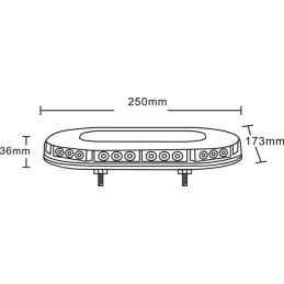 Bară de lumină LED fixată, galben, 90W
