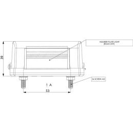 Set lampe număr de înmatriculare, stânga și dreapta